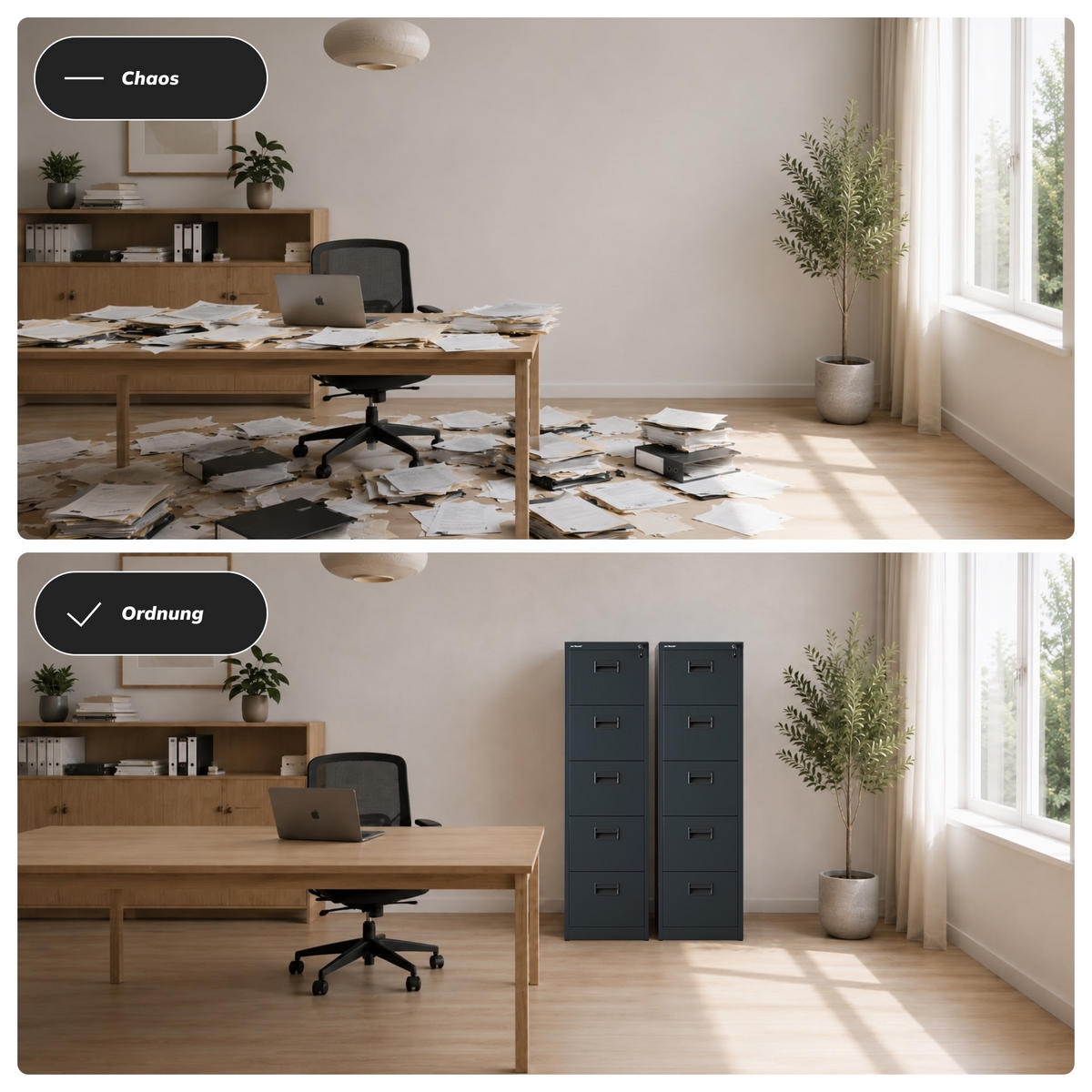 AKTENSCHRANK aus Metall SARA V5 460 x 1625,5 x 600 mm - Anthrazit, Metall (46/163/60cm) - Jan Nowak
