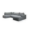 ECKSOFA aus Polyester Revolto U XL 8 Sitzer, Grau (Aragon 93) - Grau, Textil (335/200cm) - Meblito