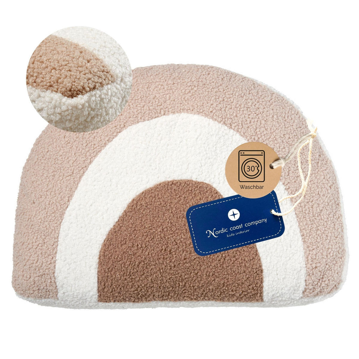 REGENBOGENKISSEN - Beige, Textil (40/30cm) - nordic coast company