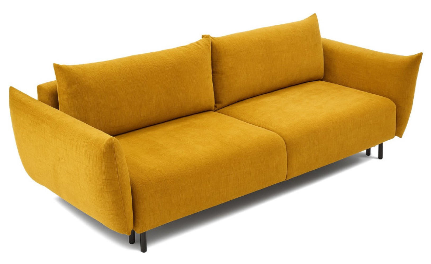 SOFA 3-SITZER Gelb ADA Mit Schlaffunktion Und Bettkasten Chenille - Gelb, Textil (240/90/108cm) - Sepro Meble