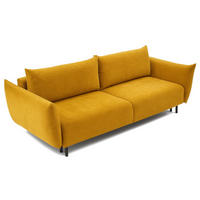 SOFA 3-SITZER Gelb ADA Mit Schlaffunktion Und Bettkasten Chenille - Gelb, Textil (240/90/108cm) - Sepro Meble