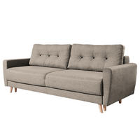 3-SITZER SOFA - Cappuccino, Textil (220/90/90cm) - home24