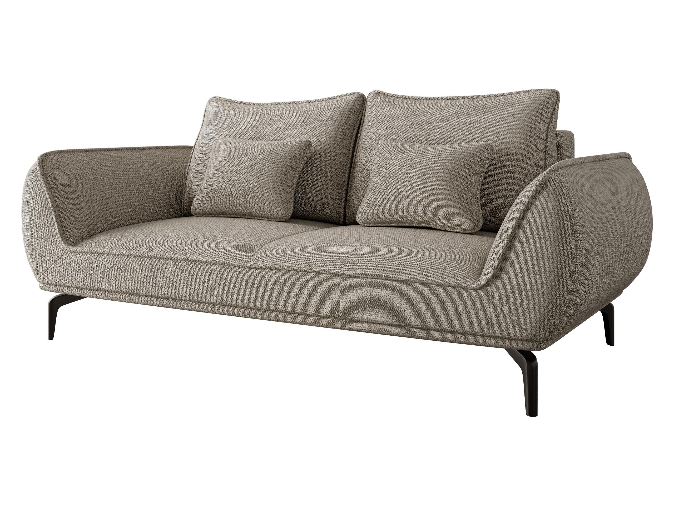 SOFA Cavo 2 - Beige/Schwarz, Holz/Textil (208/86/118cm) - MIRJAN24