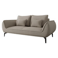 SOFA Cavo 2 - Beige/Schwarz, Holz/Textil (208/86/118cm) - MIRJAN24