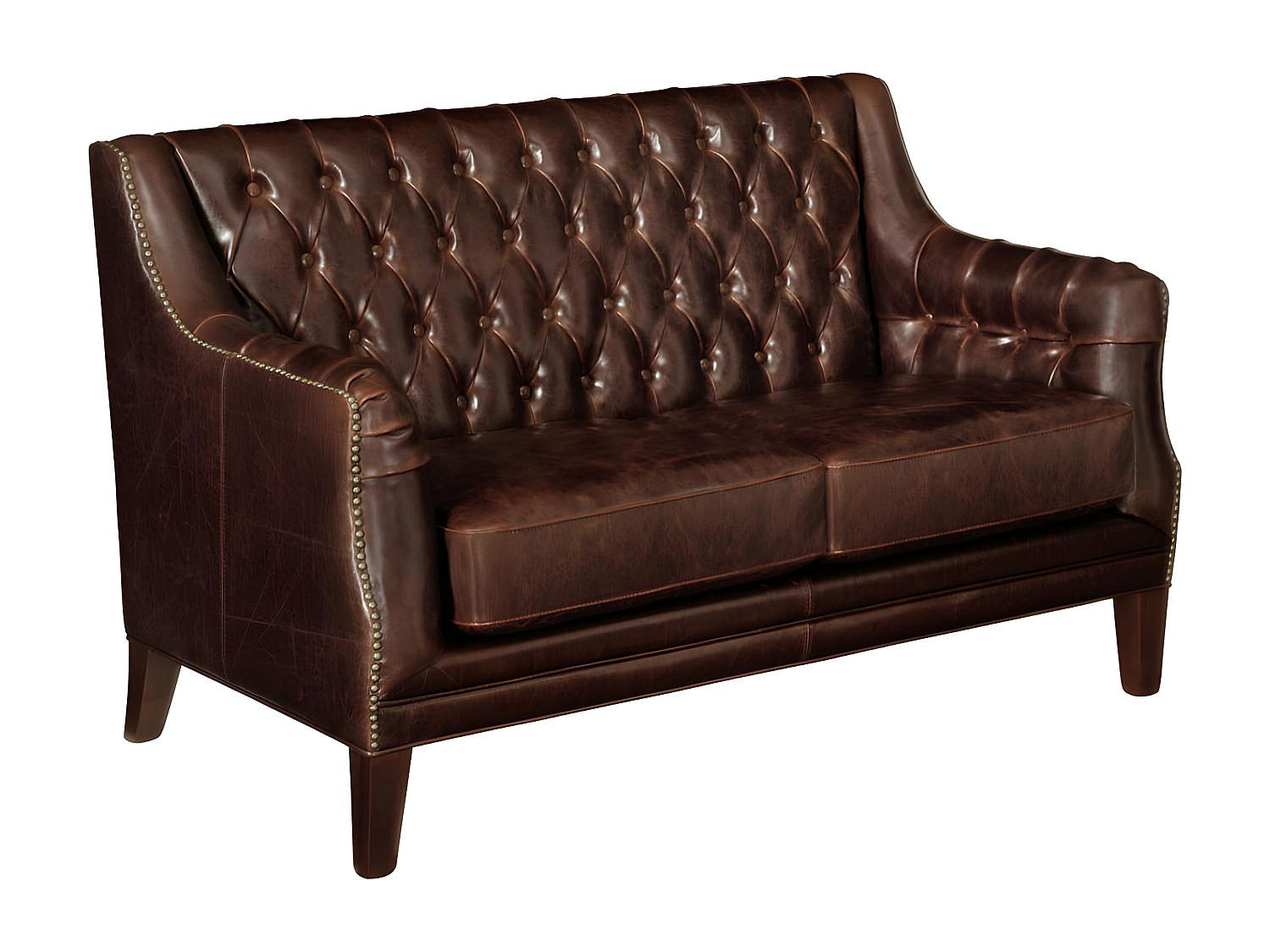 SOFA ohne Schlafmöglichkeit - -Sitzer - Leder - Schokoladenbraun - - Braun, Leder (138/84/84cm) - Vente-Unique