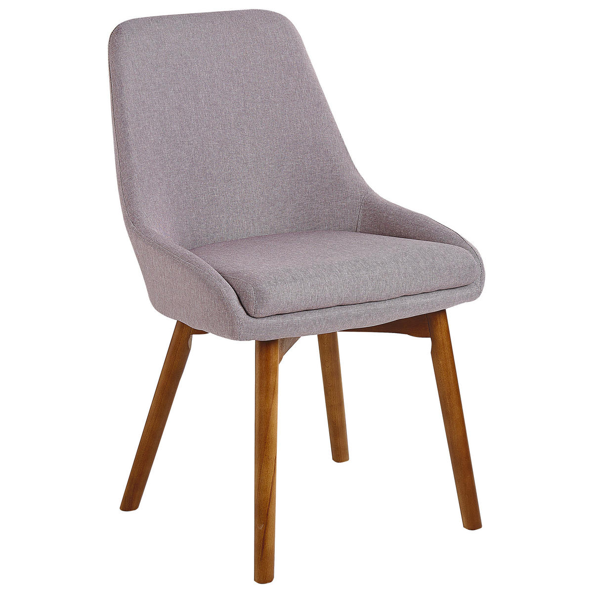 STUHL 2er-Set Polsterbezug Grau Melfort - Grau, Holz/Textil (49/82/58cm) - Beliani