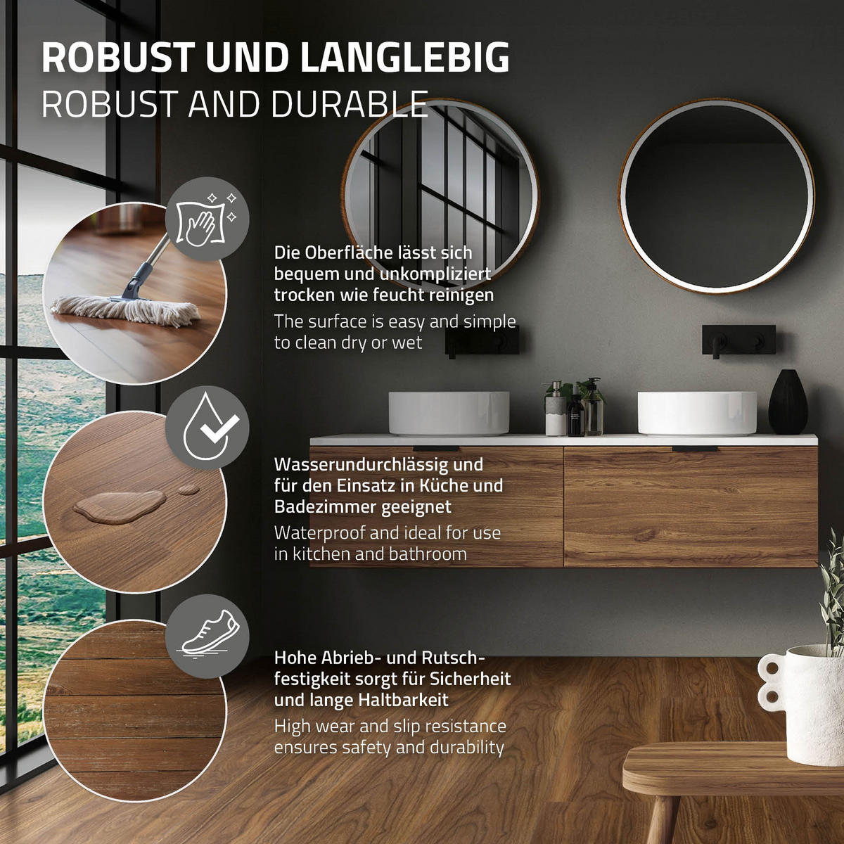 VINYLBODEN Click 3,08m²/14 Dielen Outtrigger Eiche - Dunkelbraun, Kunststoff (122/18/0.42cm) - ML-DESIGN