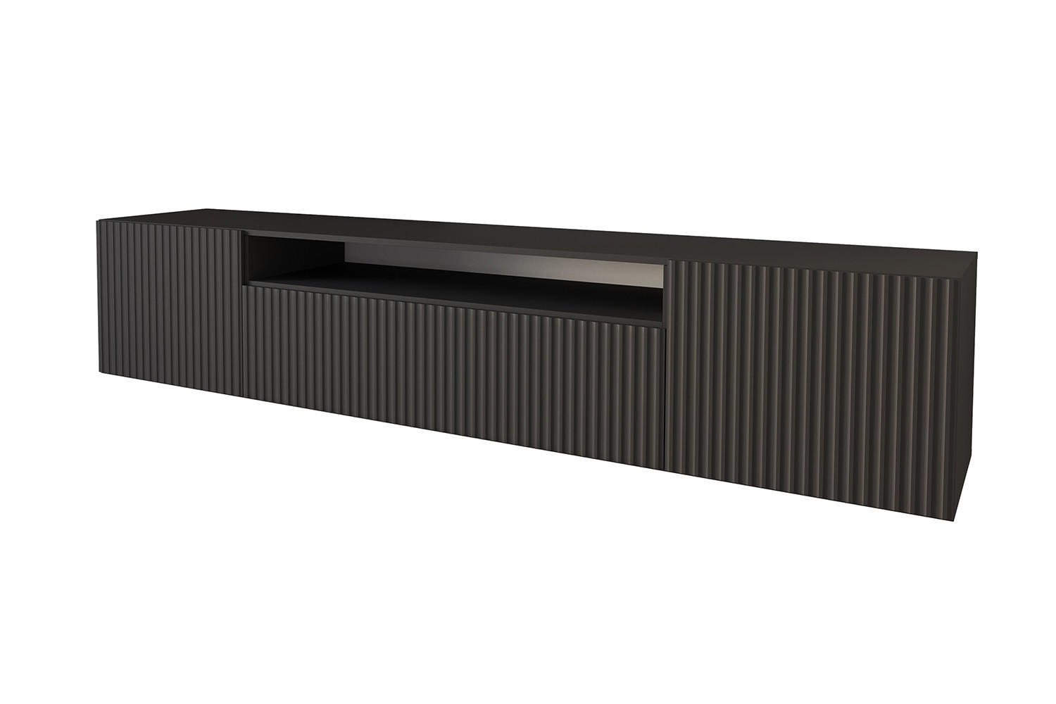LOWBOARD NOA-2-W 200x40x41 cm - Schwarz - Schwarz/Weiß, Holzwerkstoff (200/40/41cm) - ALTDECOR