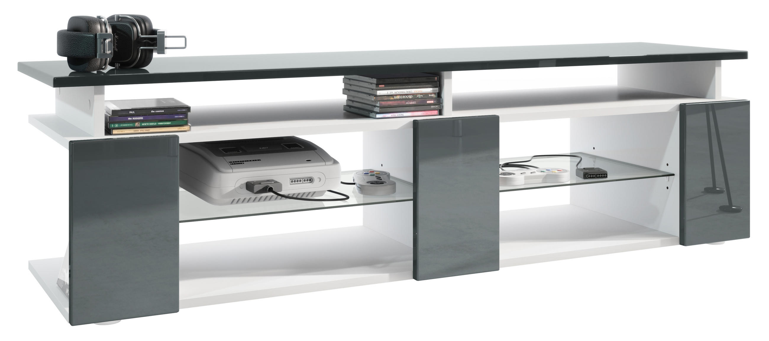 Vladon Lowboard Grau 138.5x39x39 cm