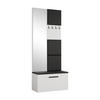 GARDEROBENSCHRANK Rosanno III Weiß 80,6/204/40 cm – Modern, mit Spiegel und Kleiderhaken - Weiß, Holzwerkstoff/Kunststoff (80.6/204.1/40cm) - AX Living