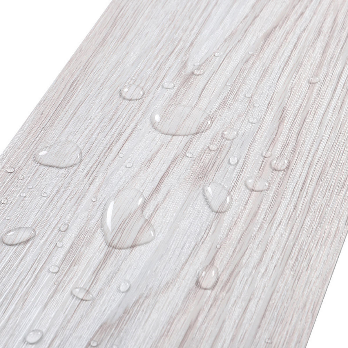 VINYLBODEN 5m²/36-TLG. selbstklebend PVC - Hellgrau, Kunststoff (0.2/91.5/15.2cm) - Livingandhome