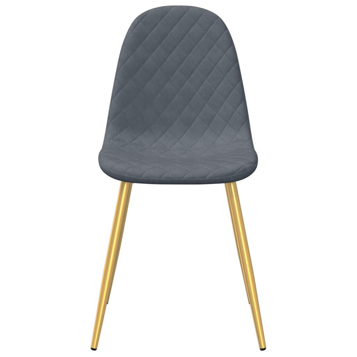 ESSZIMMERSTÜHLE 4 Stk. Dunkelgrau Samt 45*53.5*83cm - Grau, Metall (45/83/53.5cm) - ZMH
