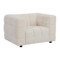 SESSEL - Bouclé-Stoff - Elfenbeinfarben - LERICI - Weiß, Textil (106/72/89cm) - Vente-Unique