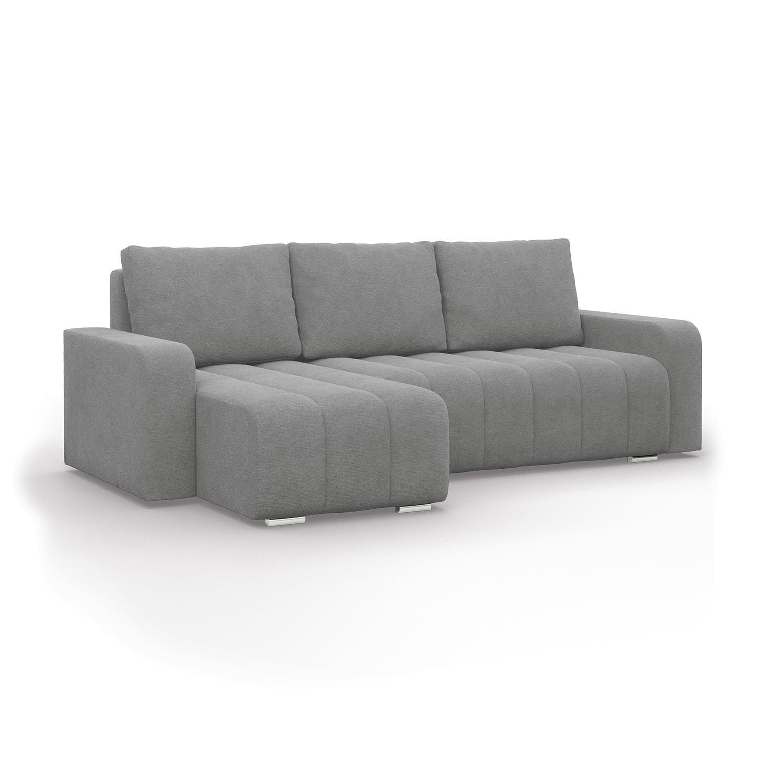 ECKSOFA MIT SCHLAFFUNKTION ABRIELLE BONELL Dunkelgrau - Dunkelgrau, Textil (144/237cm) - Mebligo