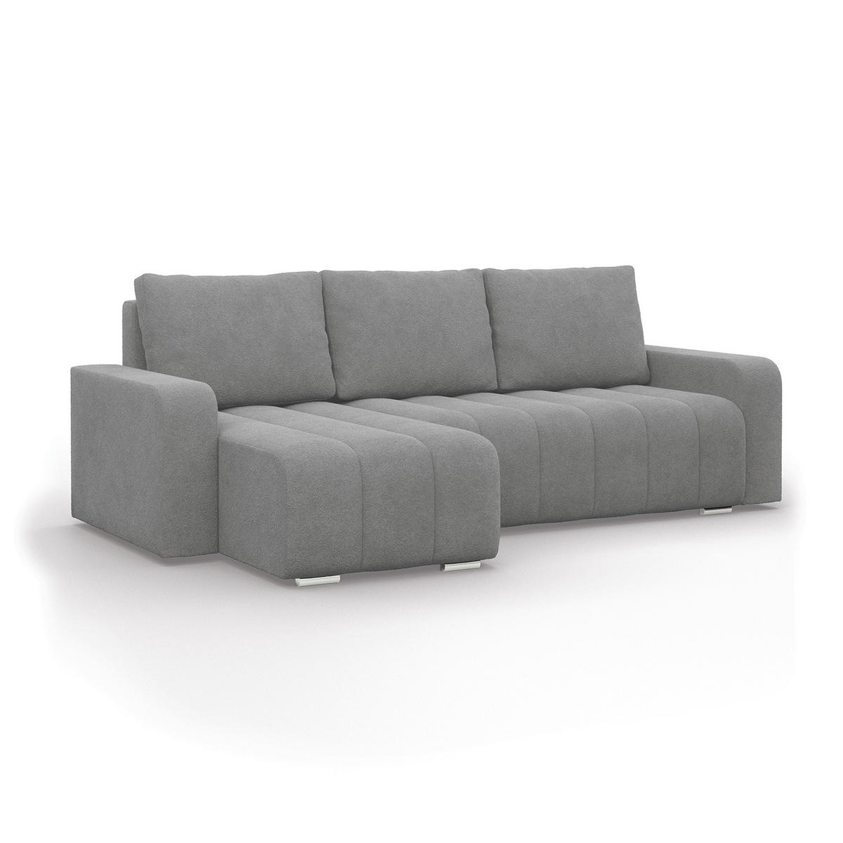 ECKSOFA MIT SCHLAFFUNKTION ABRIELLE BONELL Dunkelgrau - Dunkelgrau, Textil (144/237cm) - Mebligo