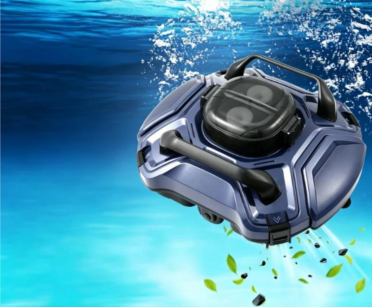 POOLROBOTER, 180 Minuten Laufzeit (EU-Stecker) - Blau, Kunststoff (31/16.6/36.7cm) - Authentics