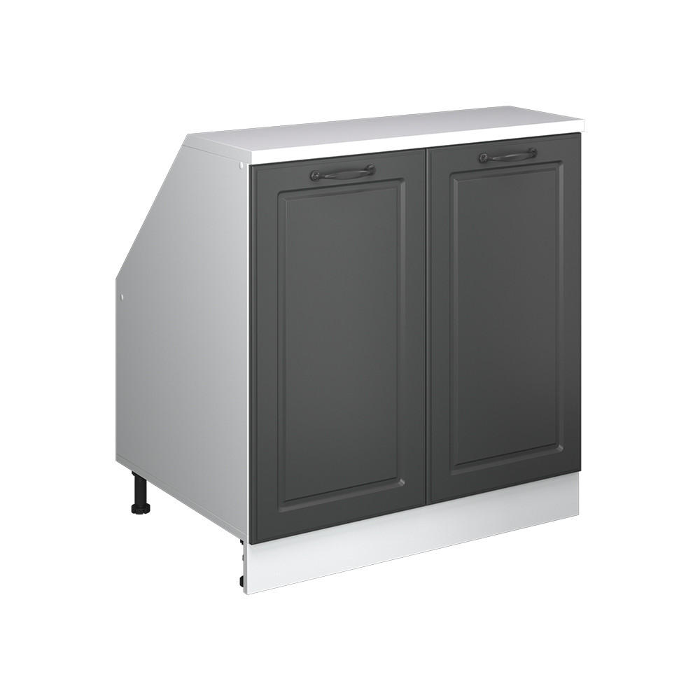 Vicco ŠIKMÁ SKŘÍŇ Rion Antracitový venkovský dům 80 x 81.6 cm se 2 dveřmi, korpus skříně hloubka 60 cm
