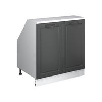ŠIKMÁ SKRIŇA Rion Antracitový vidiecky dom 80 x 81.6 cm s 2 dverami, korpus skrine hĺbka 60 cm - biela/antracitová, kompozitné drevo (80/83.8/60cm) - Vicco
