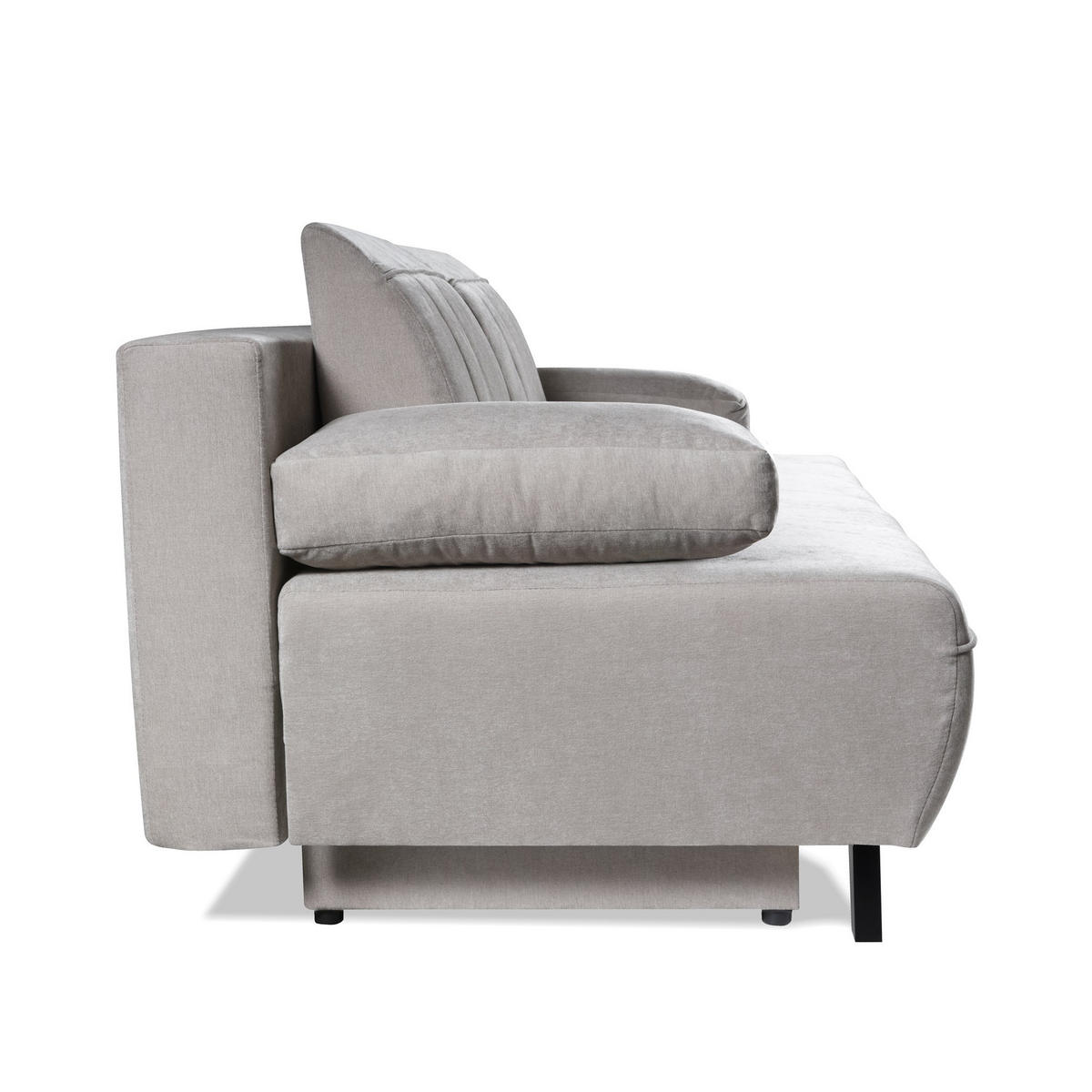 SCHLAFSOFA Aruna, Hellgrau - Hellgrau, Textil/Metall (200/90/98cm) - Bettso