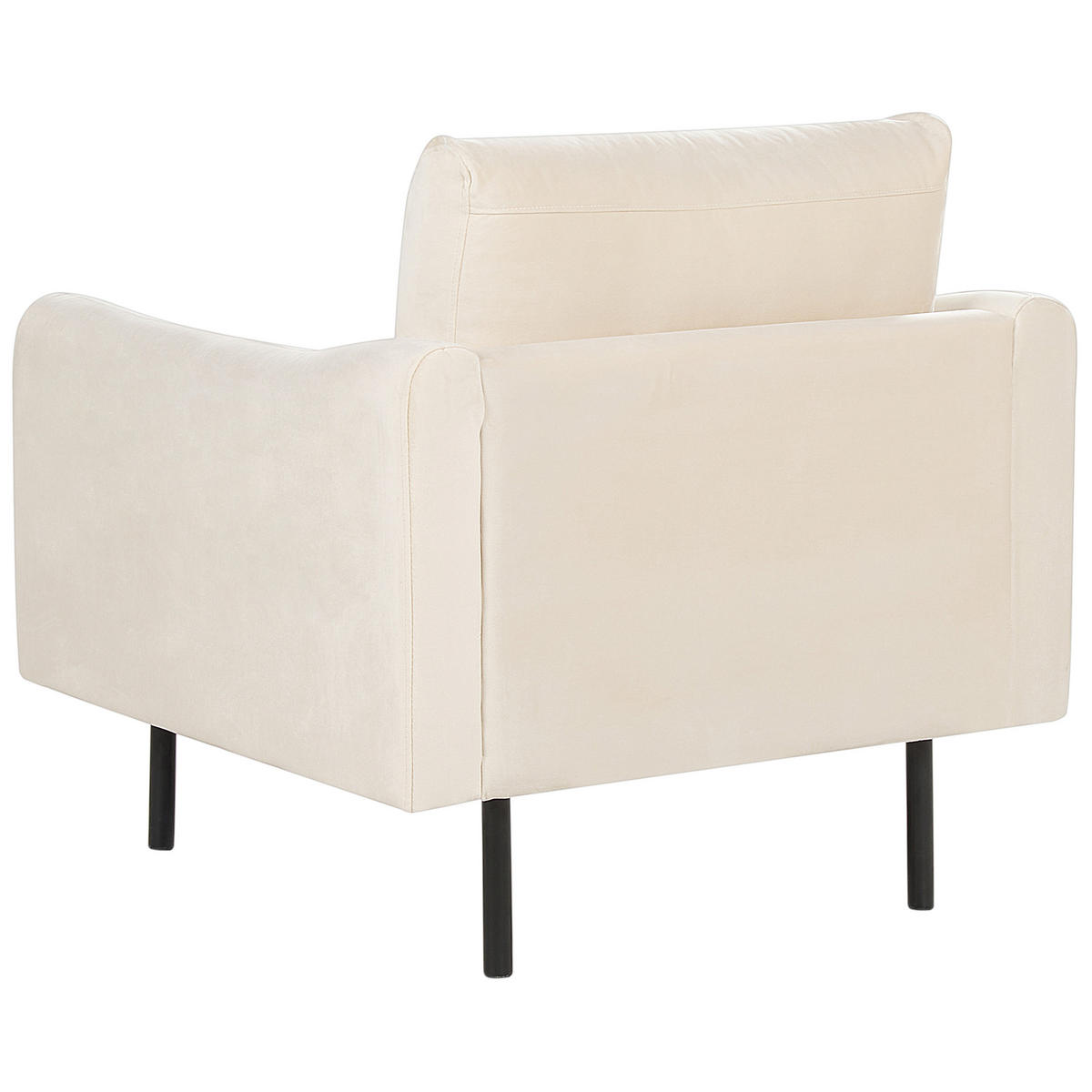 SESSEL Samtstoff Hellbeige Vinterbro - Beige, Textil (83/86/84cm) - Beliani