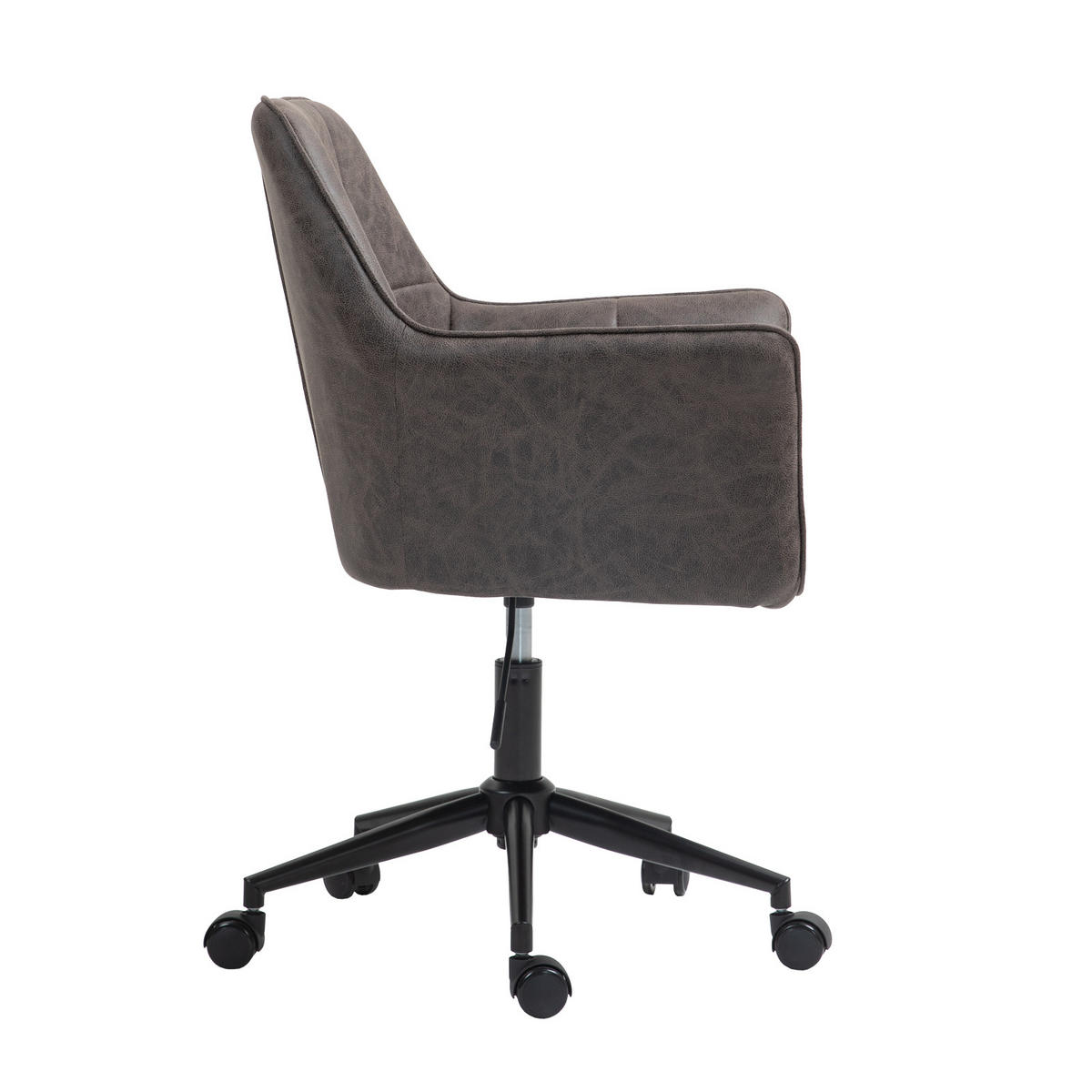 SCHREIBTISCHSTUHL GREG Grau - Schwarz/Grau, Textil/Metall (60/94/57cm) - SVITA