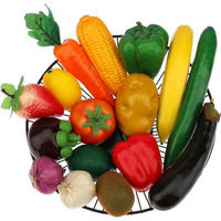 KÜNSTLICHES Obst und Gemüse 16-teiliges Set - Multicolor, Kunststoff (13.4cm)