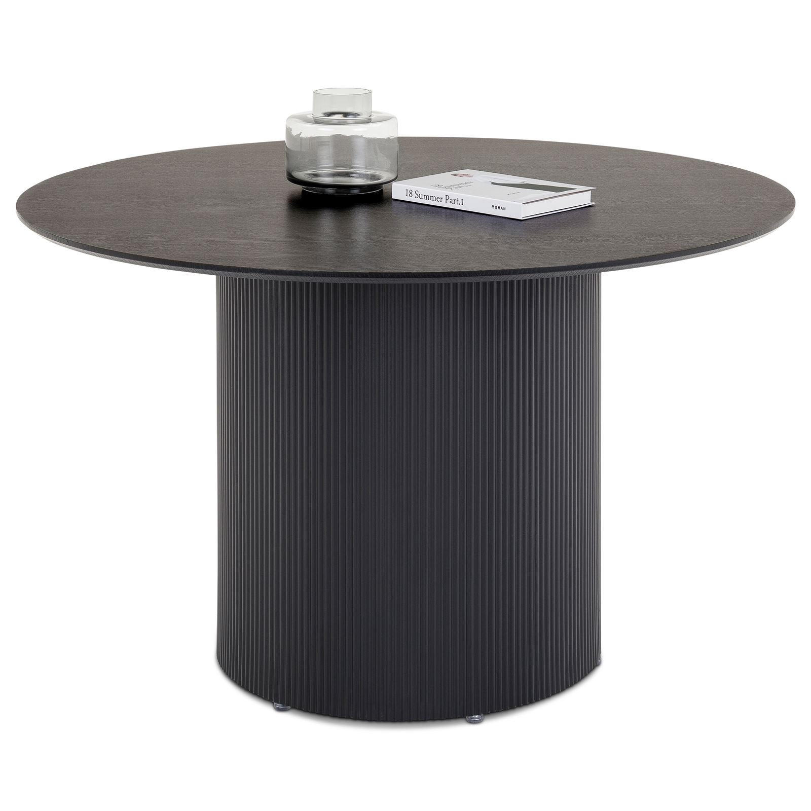 ESSTISCH VIANNEY - Schwarz, Metall (120/120/75cm) - IDIMEX