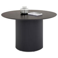 ESSTISCH VIANNEY - Schwarz, Metall (120/120/75cm) - IDIMEX