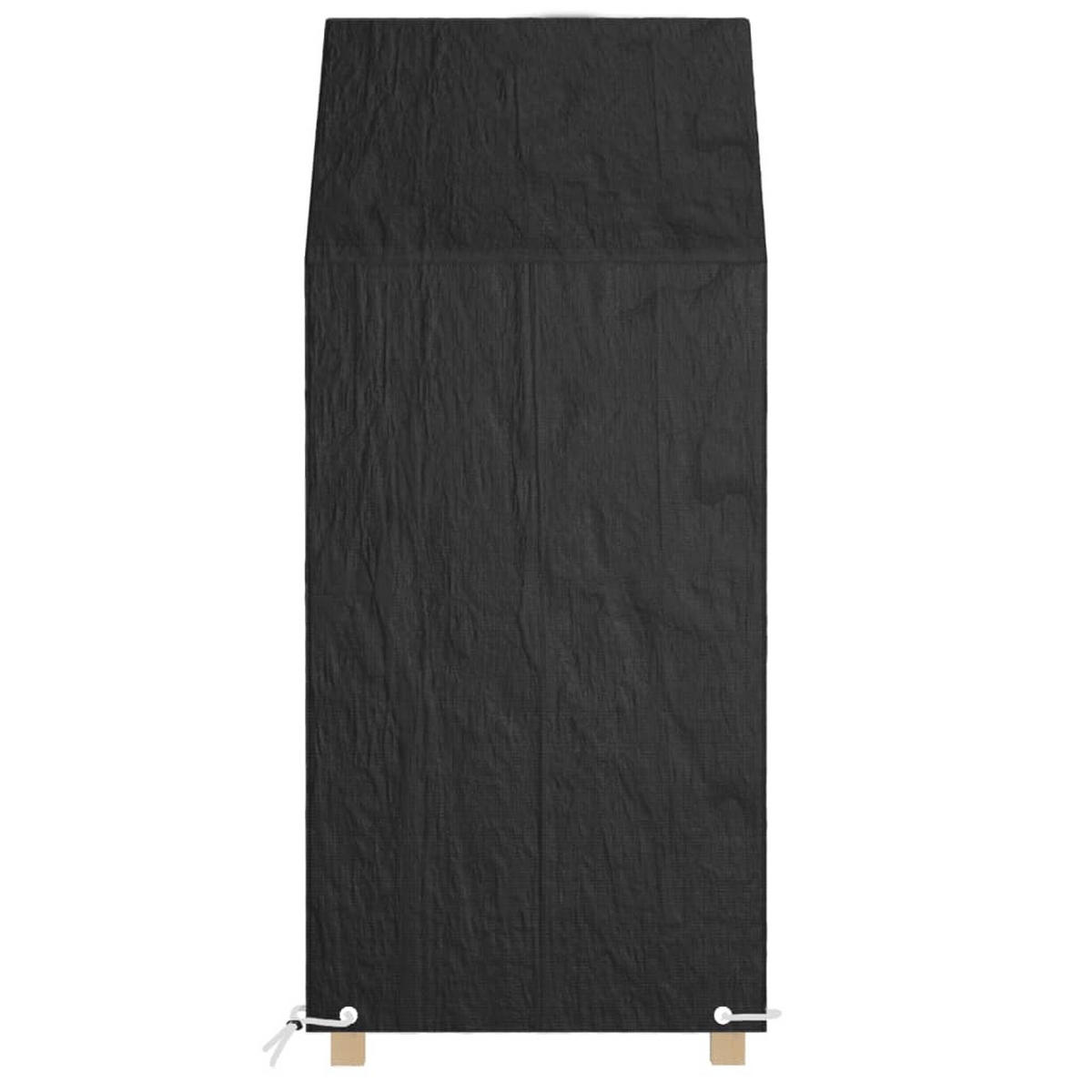 ABDECKUNG Für Gartenstuhl 8 Ösen 65/65/110/150 Cm Polyethylen - Schwarz, Kunststoff (65/65/150cm) - vidaXL