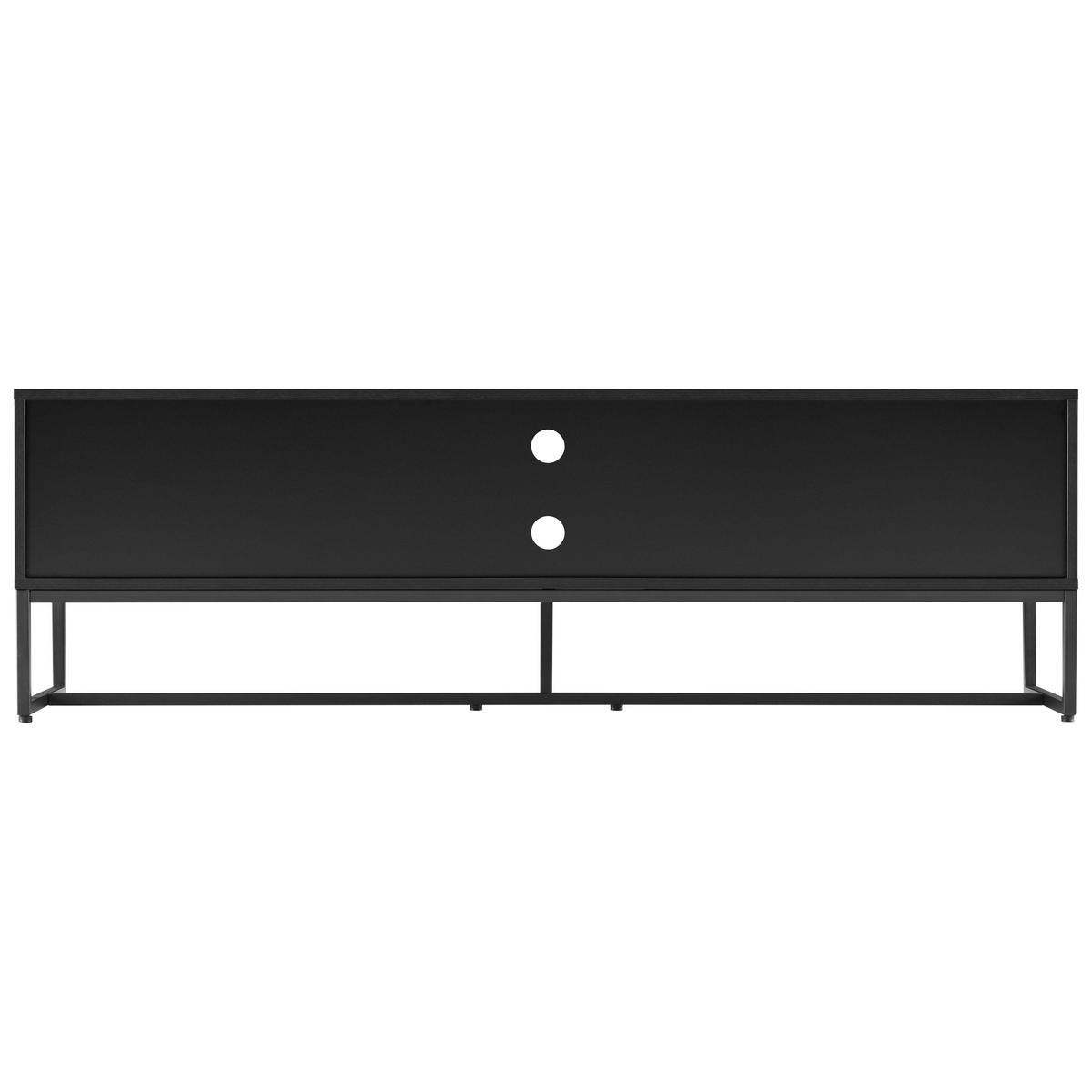 TV-SCHRANK, Schwarz - Schwarz, Holz/Holzwerkstoff (160/50/40cm) - Oviala