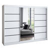 SCHWEBETÜRENSCHRANK 200 cm VILANO 2 Farbe: Weiß - Weiß, Holzwerkstoff (200/215/59.5cm) - A&J MöbelLand