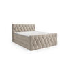 BOXSPRINGBETT Eleganz 180x200 cm in Beige mit Bettkasten und beidseitiger Matratze - Beige, Textil (180/200cm)