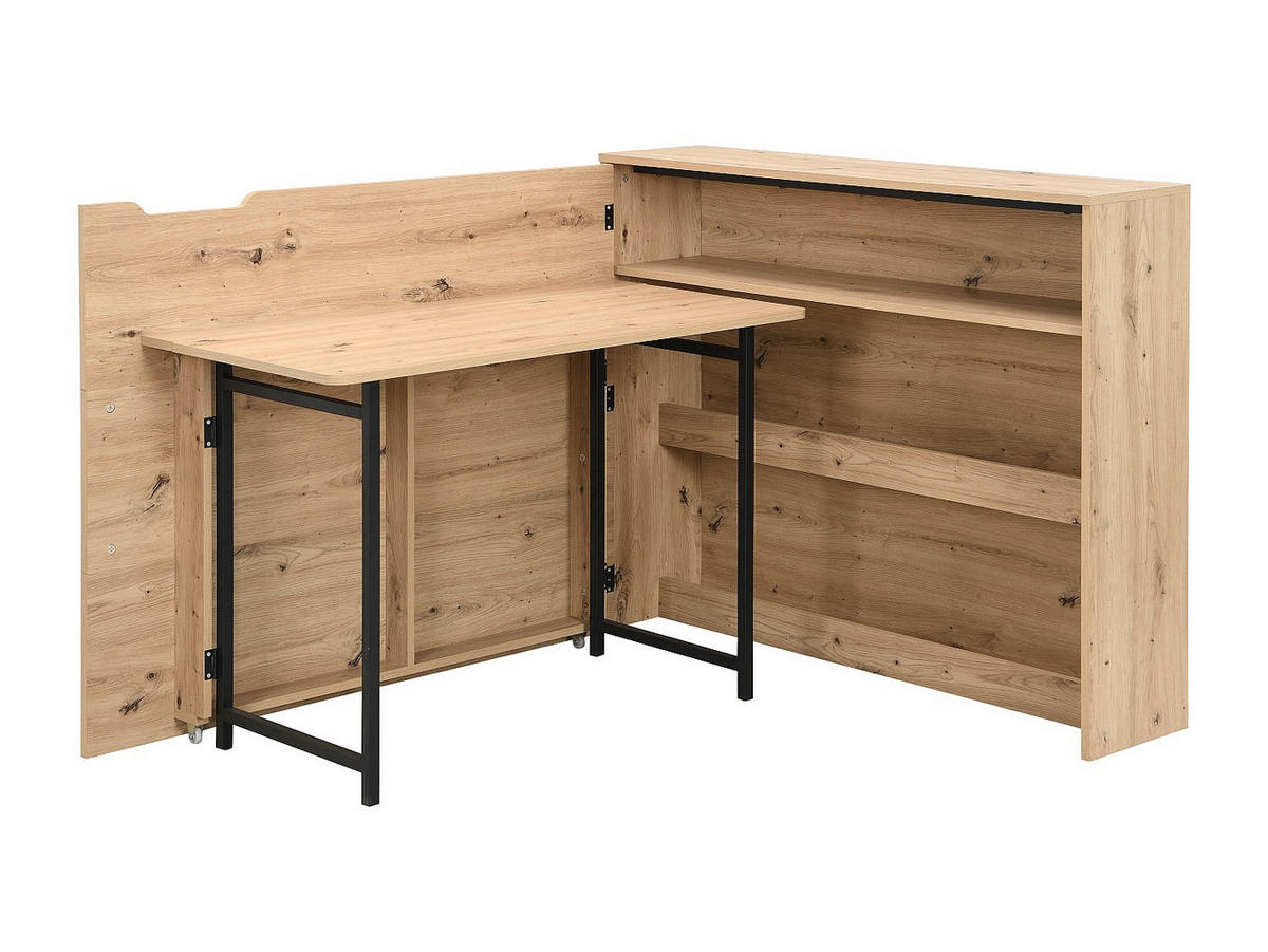 ECKSCHREIBTISCH Klappbar - MDF - Natur - RELIMY - Naturfarben, Holz (27/115/93cm) - Vente-Unique