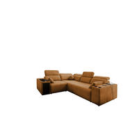 ECKSOFA Mit Schlaffunktion USB Und Verstellbarer Rückenlehne Mindy II Kupfer Links - Kupferfarben, Holz/Textil (219/288cm) - Kaiser Möbel