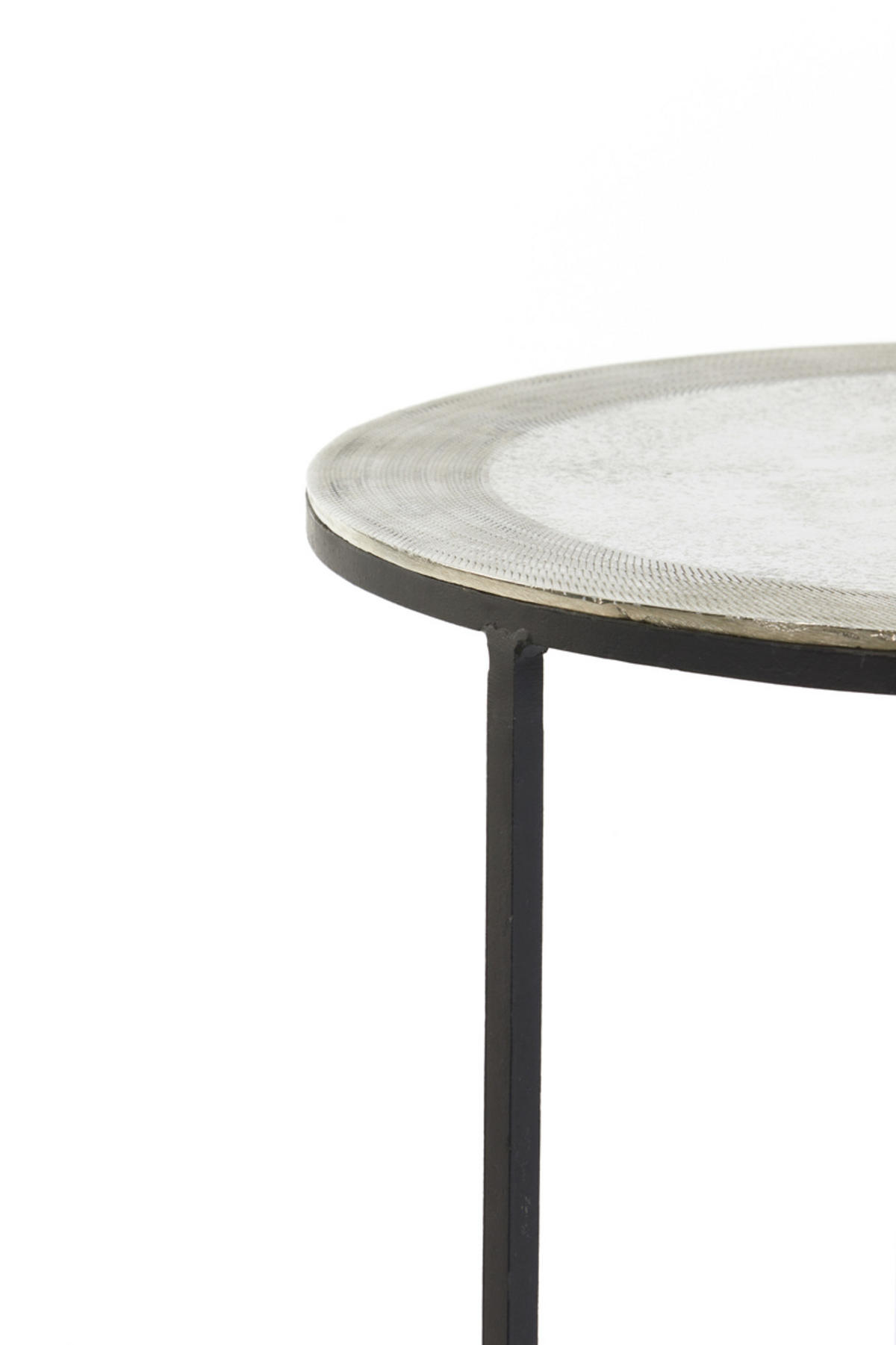 BEISTELLTISCH Talca Silber Ø49/52 cm 2er-Set - Silberfarben, Metall (49/49/50.5cm) - Light & Living