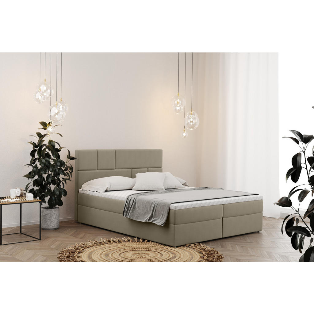 Thumbnail - Kaiser Möbel Boxbett, Beige, Textil, H3, Höhe ca. 20 cm, einzeln stellbar,Rechteckig, Kufe, 180x200 cm, Schlafzimmer, Be...