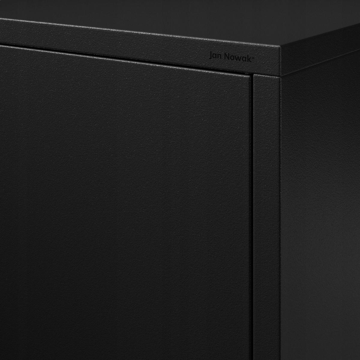 KLEIDERSCHRANK FLAVIO - Schwarz, Metall (80/185/45cm) - Jan Nowak