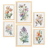 POSTER Set Mit 6 Blumensträuße Vollfarbige Natur Und Botanikdrucke Mit Blumenmotiven Auf Reinweißen Hintergründen A3 & A4 Rahmen Aus Hellem Holz - Beige, Papier (29/3cm) - Nacnic