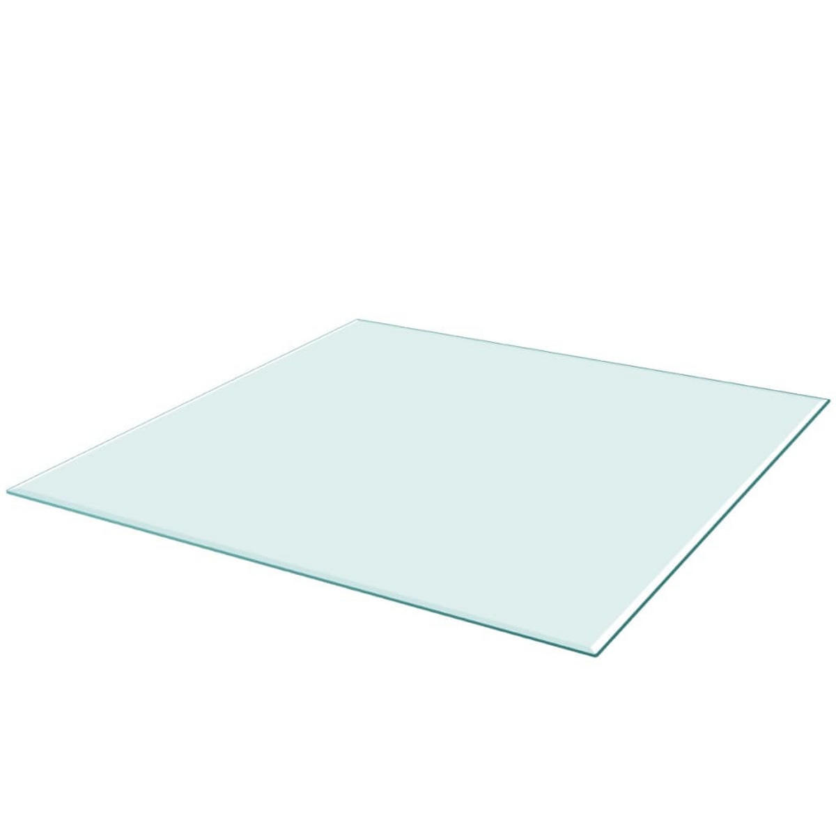 TISCHPLATTE Aus Gehärtetem Glas Quadratisch 800/800 Mm - Transparent, Glas (80/80/0.8cm) - vidaXL