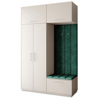 GARDEROBENSCHRANK REMA 150/240/60 cm Modern Garderobe-Set Kaschmir - Kaschmir/Grün, Holzwerkstoff (150/240/60cm) - MASSENO