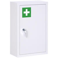 MEDIZINSCHRANK Weiß 30/14/46 cm abschließbar - Weiß, Metall (30/46/14cm) - PANGIVO