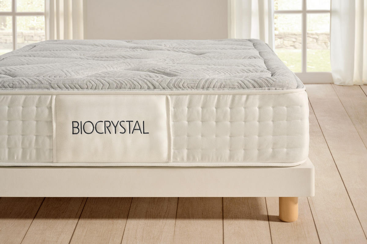 MATRATZE Biocrystal Gold Spring - 140X200 cm - Grau, Textil (140/200cm) - Moonia