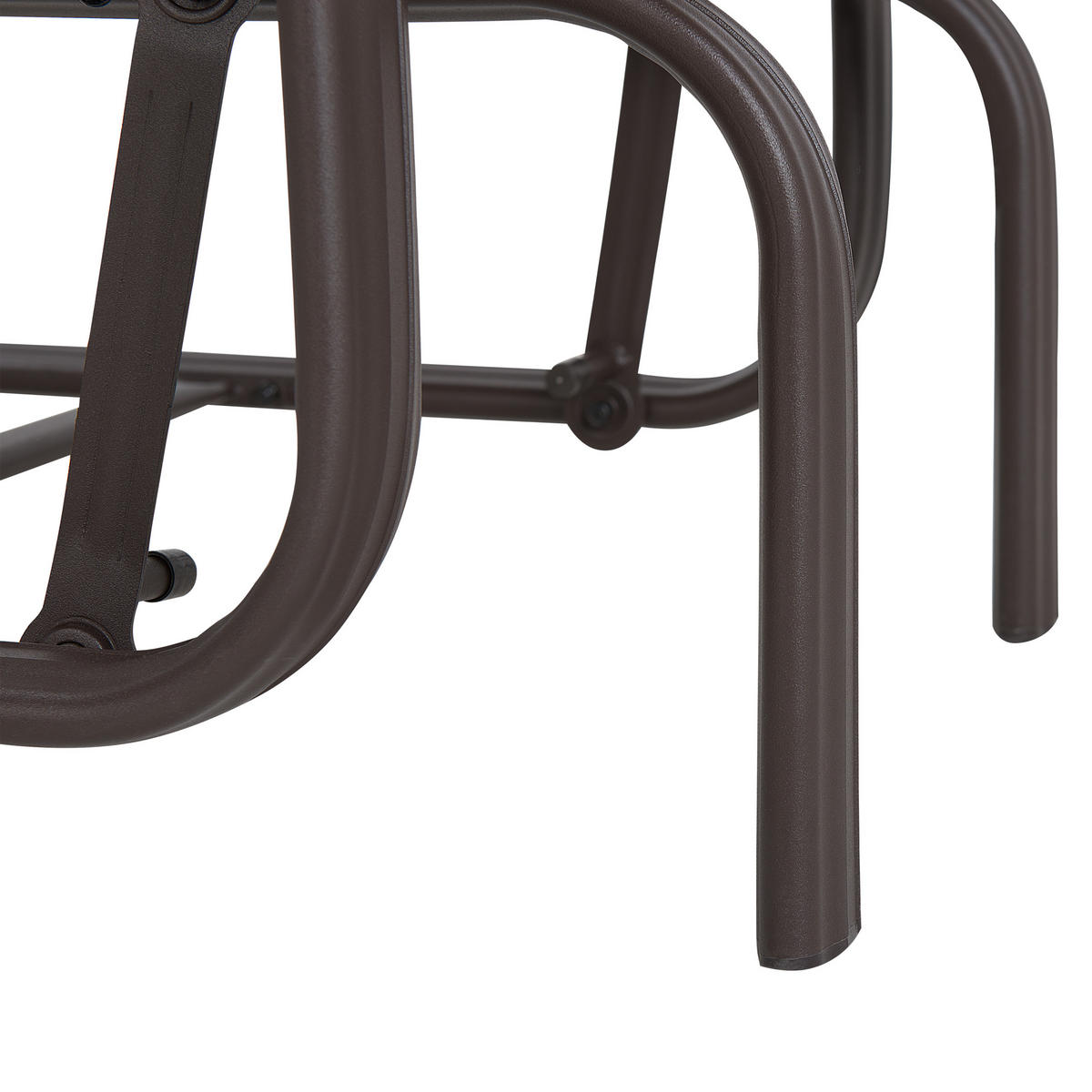 GARTENSTUHL Metall braun Borgio - Braun, Metall (60/104/78cm) - Beliani