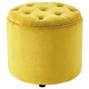 SITZWÜRFEL Samt Gelb - Gelb/Schwarz, Kunststoff/Textil (44/42/44cm) - CLP