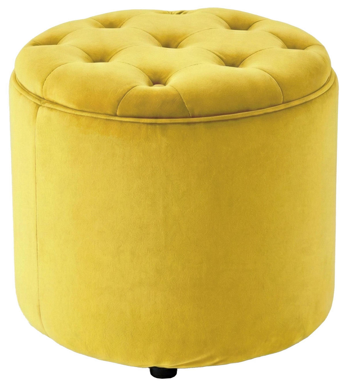 SITZWÜRFEL Samt Gelb - Gelb/Schwarz, Kunststoff/Textil (44/42/44cm) - CLP