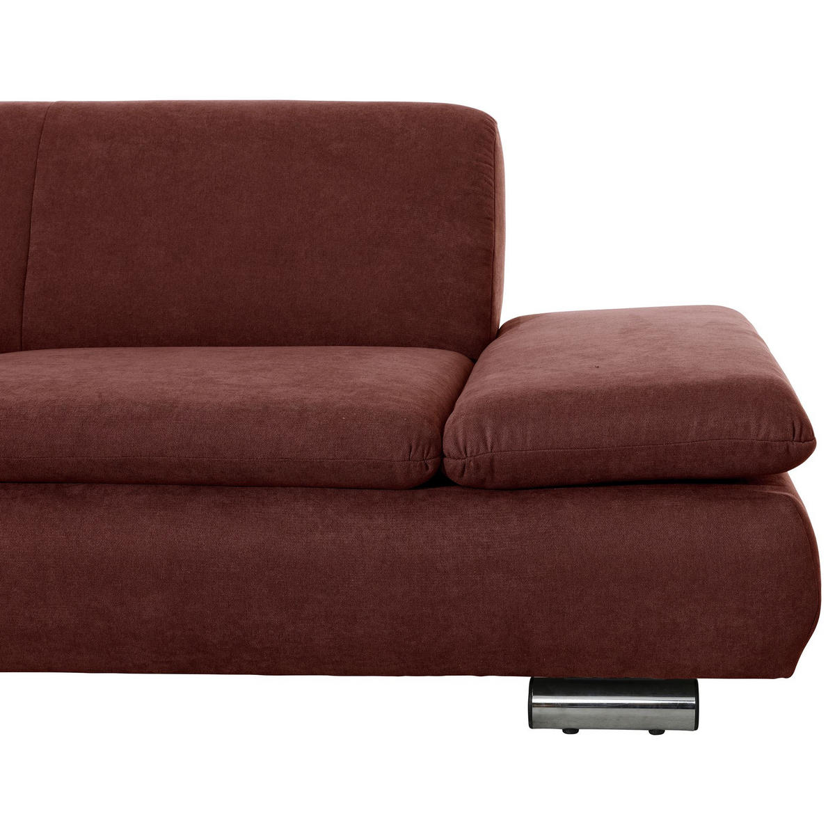 ECKSOFA mit Ottomane links Kaye Flachgewebe rot - Rot, Kunststoff (190/270cm) - 58aufmkessel