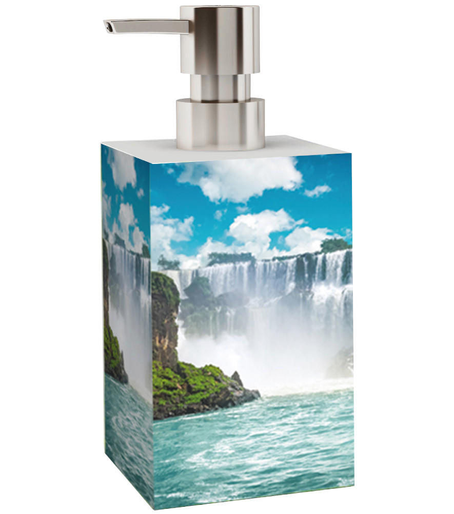 SEIFENSPENDER Wasserfall - Türkis/Blau, Kunststoff (8/16/8cm) - Sanilo