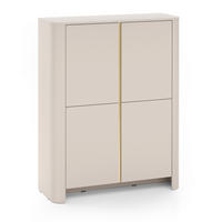 HIGHBOARD AVORIO 103/132/39cm 4 Türen Kaschmir - Kaschmir, Holzwerkstoff (103/132/39cm) - MASSENO