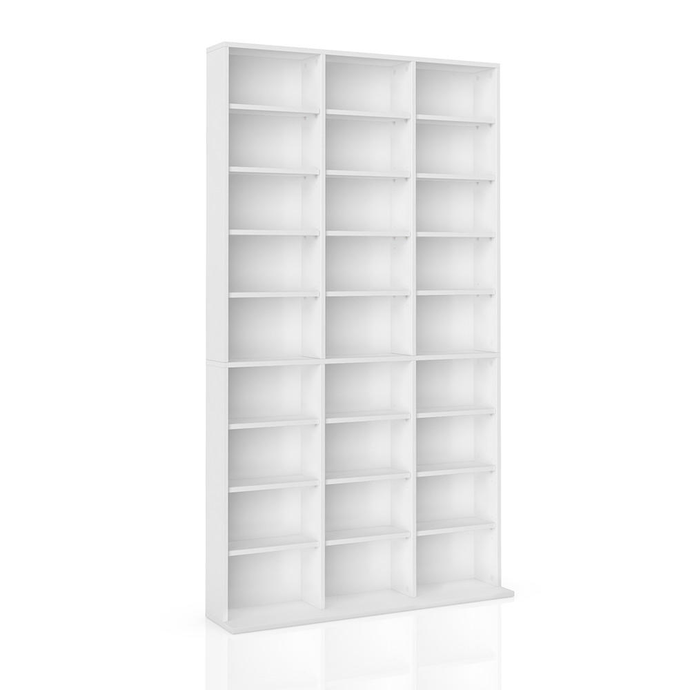 CD-REGAL Jukebox Weiß 102 x 178 cm - Weiß, Holzwerkstoff (102/178/16cm) - Vicco