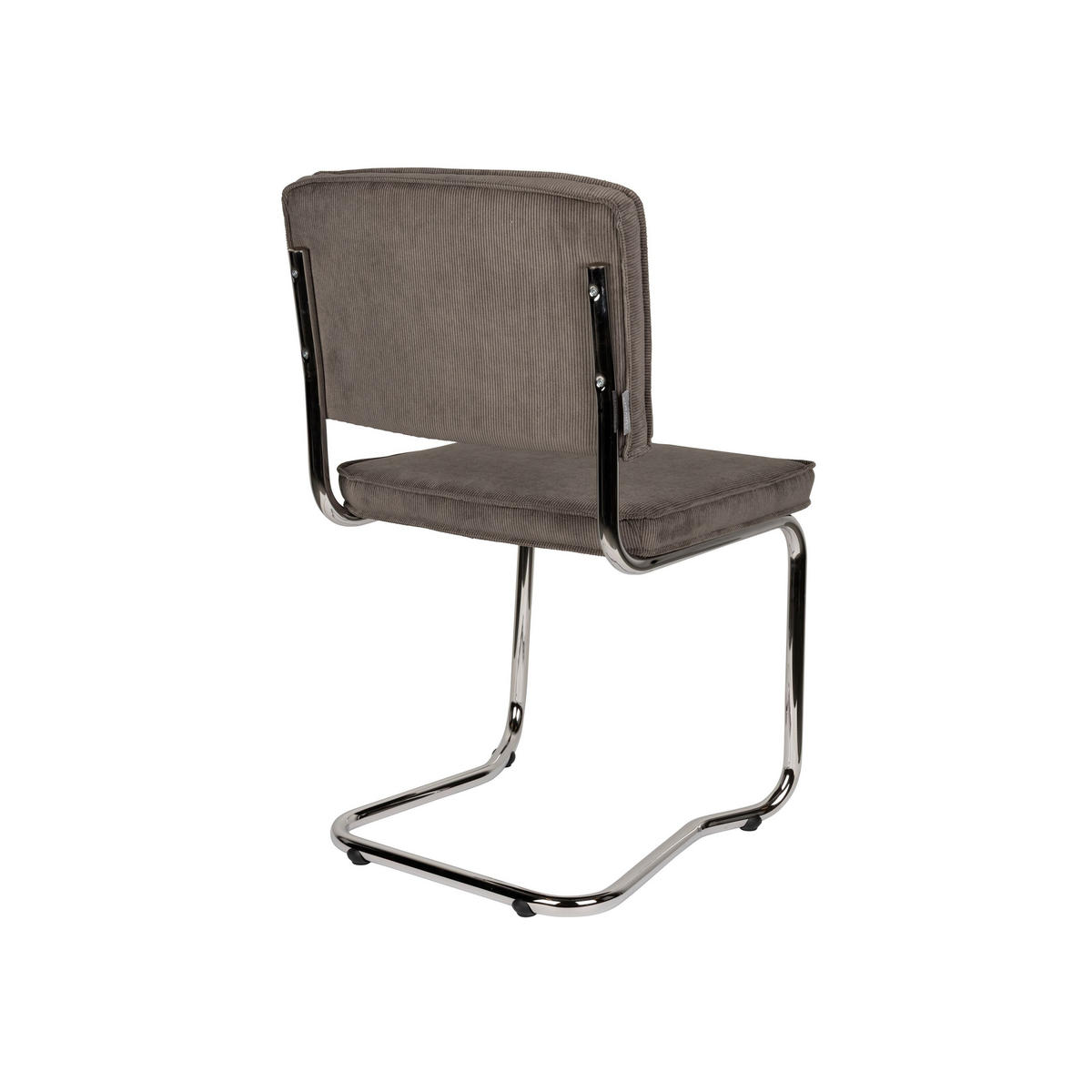 ESSZIMMERSTUHL Ridge Kink Rib Grau - 2 er Set - Dunkelgrau, Textil (48/85/50cm) - Zuiver